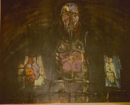 Portrait du Christ, Eglise Catholique de Crans-Montana, Suisse